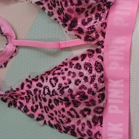 PINK VS TRIANGLE BRALETTTE SIZE M - Picture 4 of 8